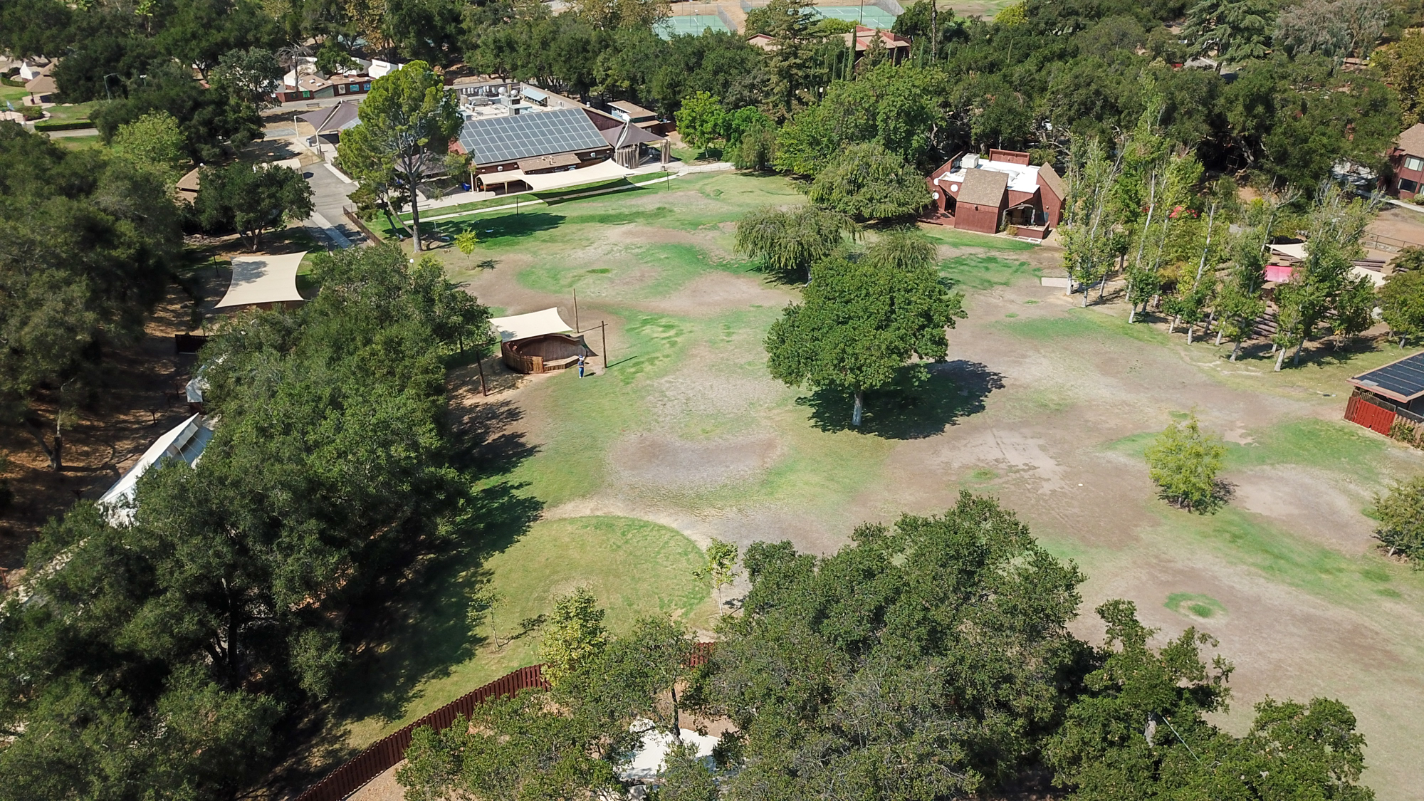 Aerial View of Grass Area