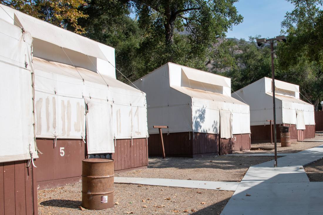 Staff tent cabins in the Tent Cabin Area at Camp Ramah