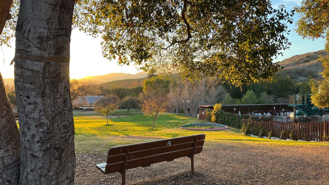 Sunset over the hills at Camp Ramah